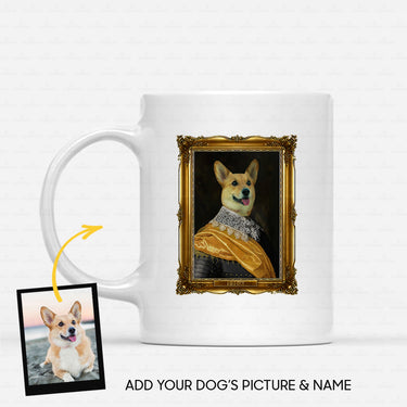 Personalized Dog Gift Idea - Royal Dog's Portrait 51 For Dog Lovers - White Mug